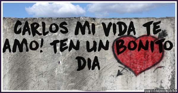 Carlos mi vida te amo! Ten un bonito dia