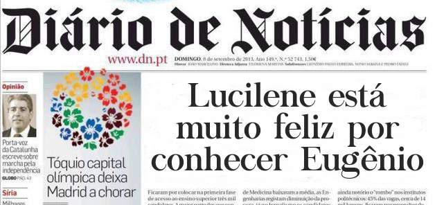 Lucilene está muito feliz por conhecer Eugênio