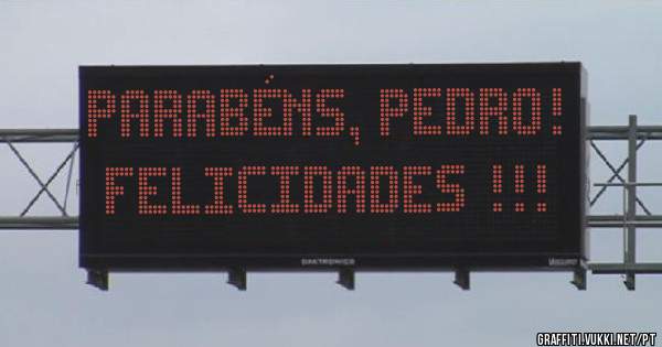 Parabéns, Pedro!
Felicidades !!!