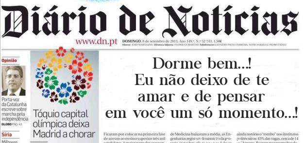 Dorme bem...!
Eu não deixo de te amar e de pensar em você um só momento...!