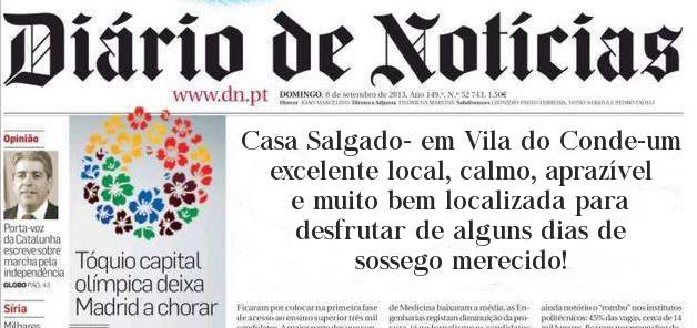 Casa Salgado- em Vila do Conde-um excelente local, calmo, aprazível e muito bem localizada para desfrutar de alguns dias de sossego merecido!
