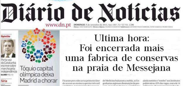  Ultima hora: 
Foi encerrada mais uma fabrica de conservas na praia de Messejana