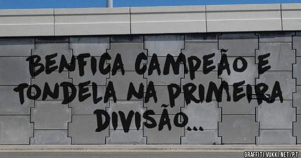 Benfica campeão e Tondela na primeira divisão...