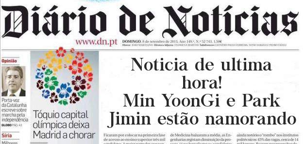 Noticia de ultima hora!
Min YoonGi e Park Jimin estão namorando