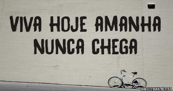 Viva hoje amanha nunca chega