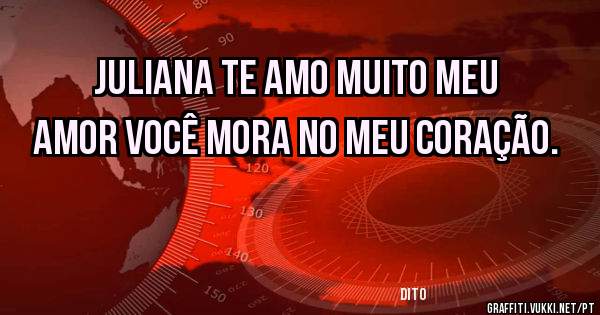 Juliana te amo muito meu amor você mora no meu coração.