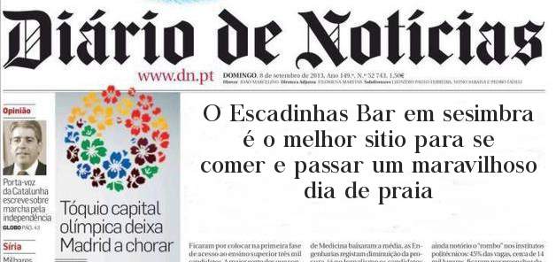 O Escadinhas Bar em sesimbra é o melhor sitio para se comer e passar um maravilhoso dia de praia 
